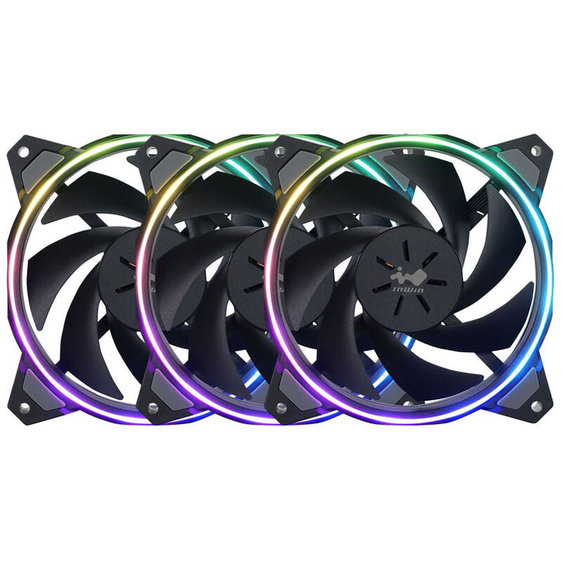 InWin Sirius Loop RGB PWM vifte 3-pakk forfra