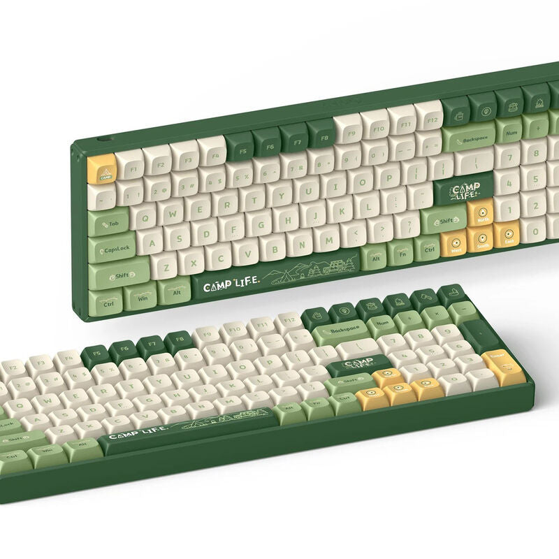 IQUNIX F97 Camping trådløs mekanisk gamingtastatur koblet til PC