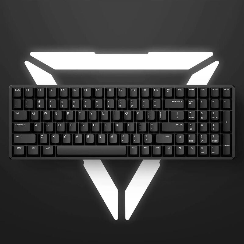 Porter for USB-C og trådløs mottaker på IQUNIX F97 Dark Side trådløs mekanisk gamingtastatur