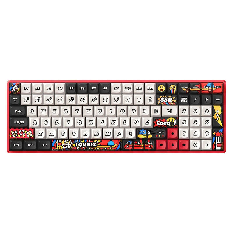 IQUNIX F97 Graffiti Blaze trådløs gamingtastatur forfra