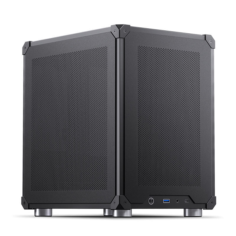 Jonsbo C6 kabinett minitårn Micro-ATX mesh svart bakside