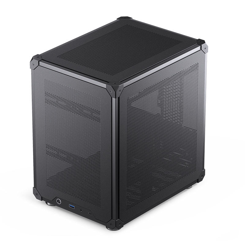 Jonsbo C6 kabinett minitårn Micro-ATX mesh svart detalj mesh-panel