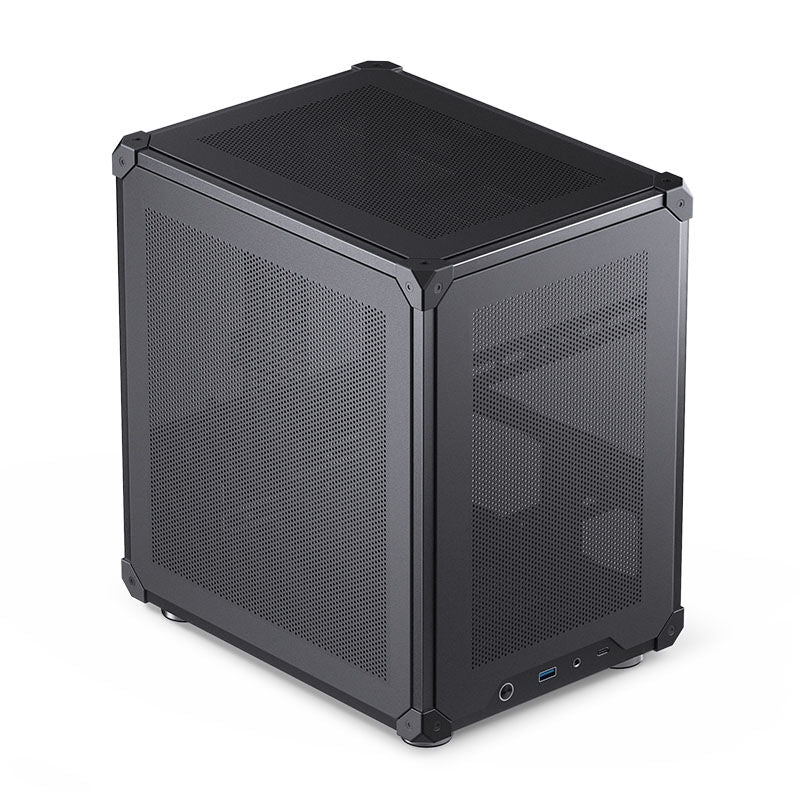 Jonsbo C6 kabinett minitårn Micro-ATX mesh svart forfra