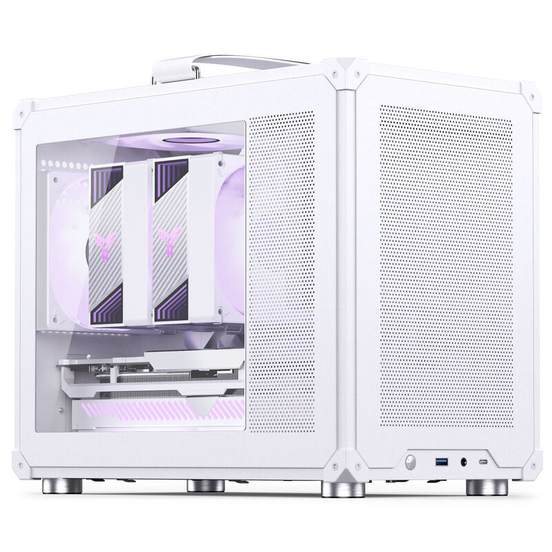 Jonsbo C6 MAX kabinett Micro-ATX herdet glass svart bakside