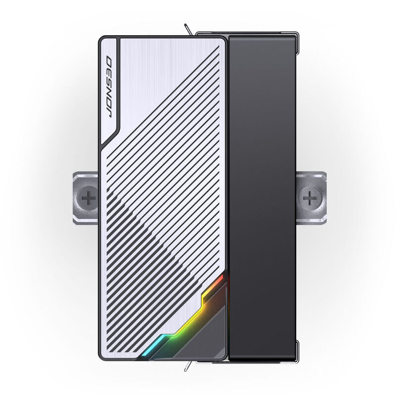 Jonsbo CA40 CPU-kjøler 120 mm PWM RGB svart vinklet visning
