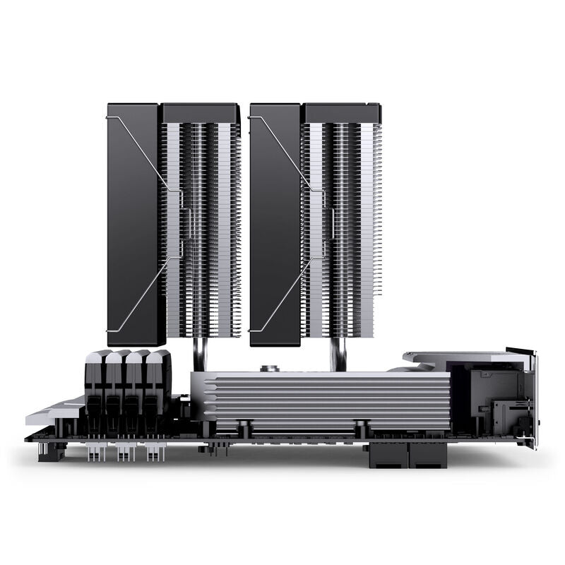Jonsbo CA80 CPU-kjøler dobbelttårn 2x 120 mm PWM RGB svart detalj av base