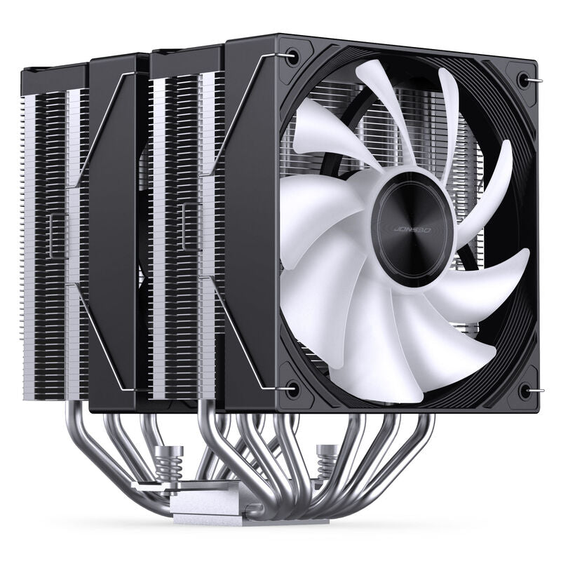 Detalj av Jonsbo CA80 CPU-kjøler dobbelttårn 2x 120 mm PWM RGB svart