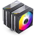 Jonsbo CA80 CPU-kjøler dobbelttårn 2x 120 mm PWM RGB svart forfra