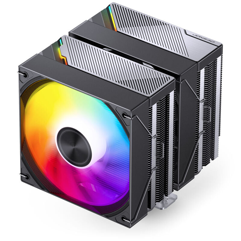 Jonsbo CA80 CPU-kjøler dobbelttårn 2x 120 mm PWM RGB svart montert i PC