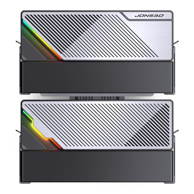 Jonsbo CA80 CPU-kjøler dobbelttårn 2x 120 mm PWM RGB svart sidevinkel