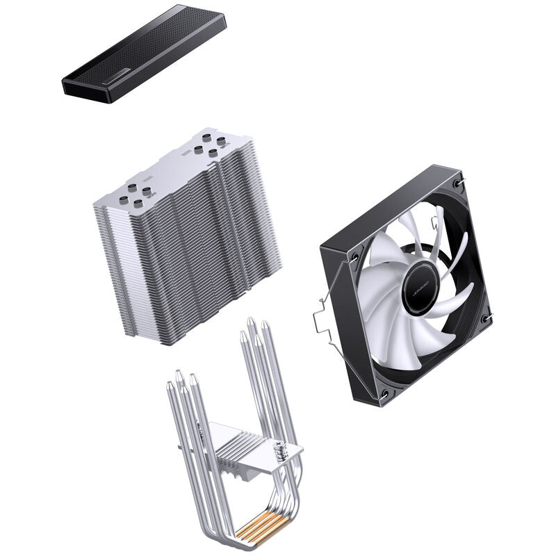 Jonsbo CB40 CPU-kjøler 120 mm PWM ARGB svart pakningsinnhold