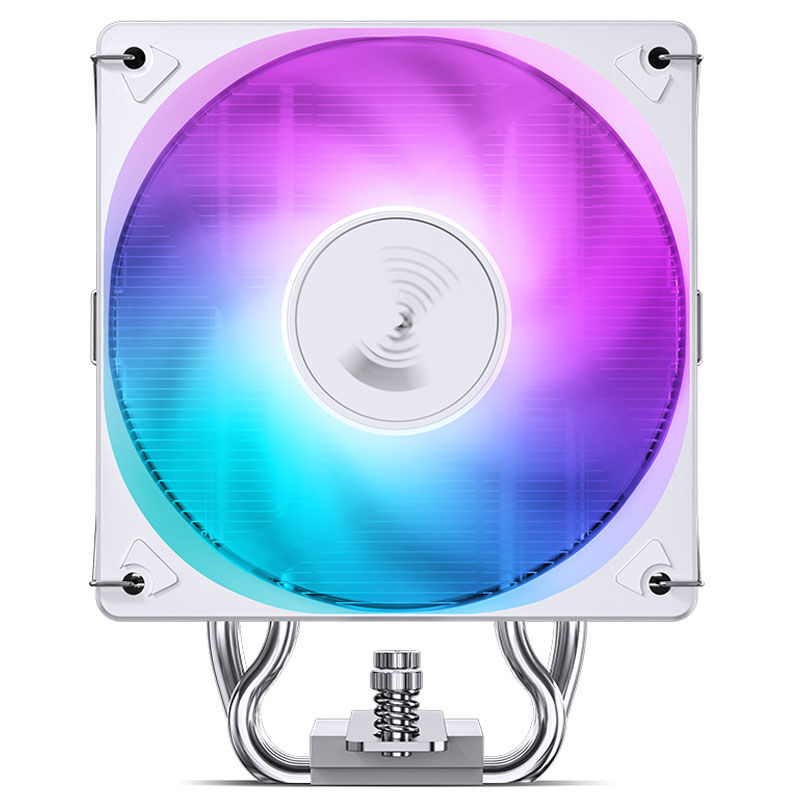 Jonsbo CR-1000 EVO RGB CPU-kjøler 120 mm hvit detalj av heatpipes