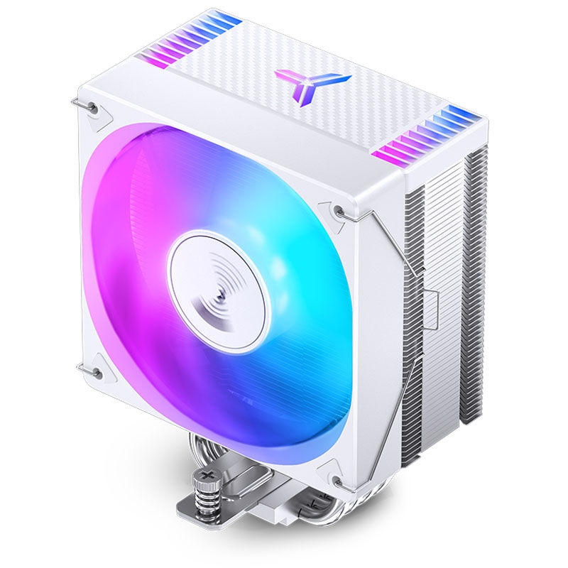 Jonsbo CR-1000 EVO RGB CPU-kjøler 120 mm hvit montert i PC