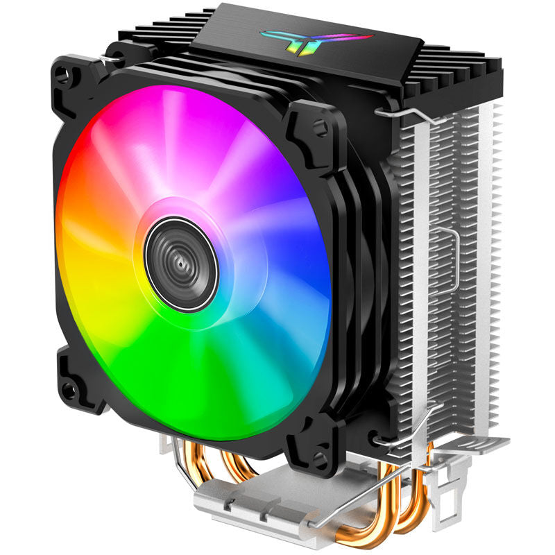 Jonsbo CR-1200 CPU-kjøler RGB 92 mm svart nærbilde av heatpipes