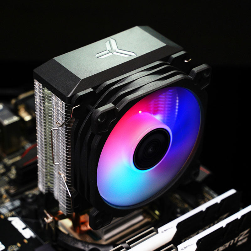 Jonsbo CR-1200E CPU-kjøler 92 mm ARGB svart vifte sideprofil