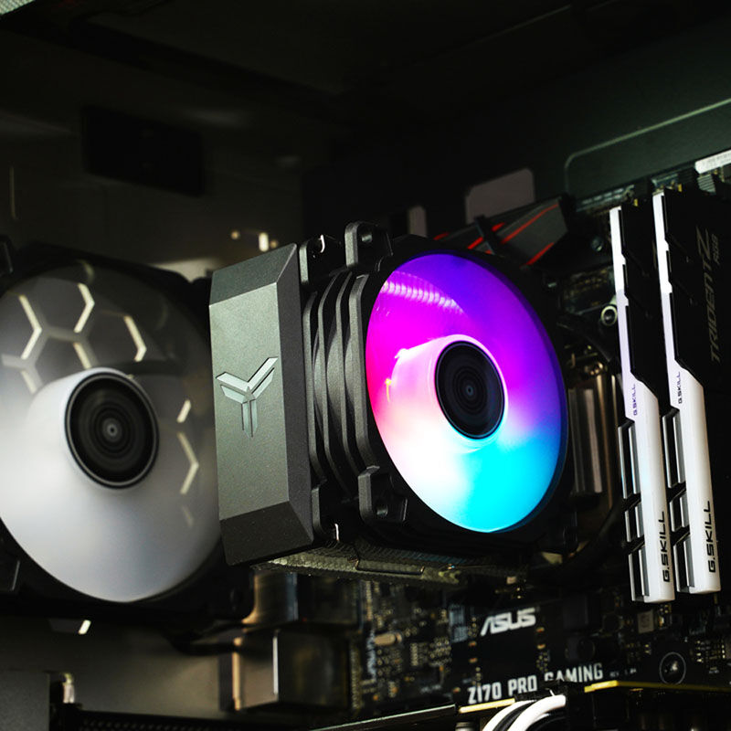 Jonsbo CR-1200E CPU-kjøler 92 mm ARGB svart komplett oversikt