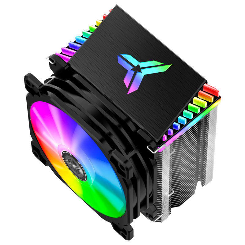 Jonsbo CR-1400 ARGB CPU-kjøler 92 mm svart detalj av varmeledende heatpipes