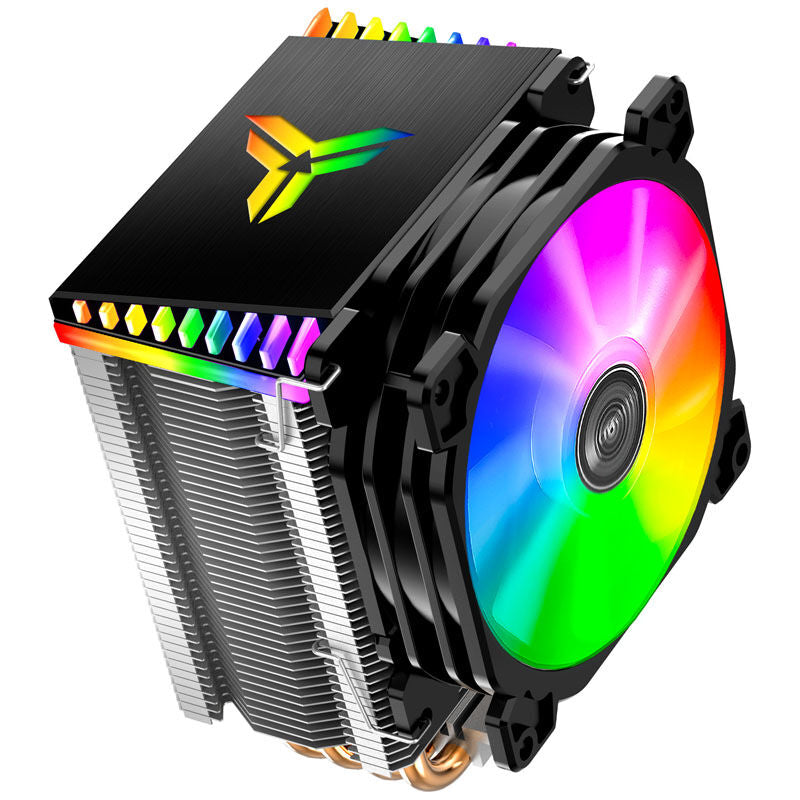 Jonsbo CR-1400 ARGB CPU-kjøler 92 mm svart montert i PC