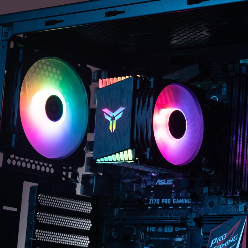 Jonsbo CR-1400 ARGB CPU-kjøler 92 mm svart vifte og kjølerammer