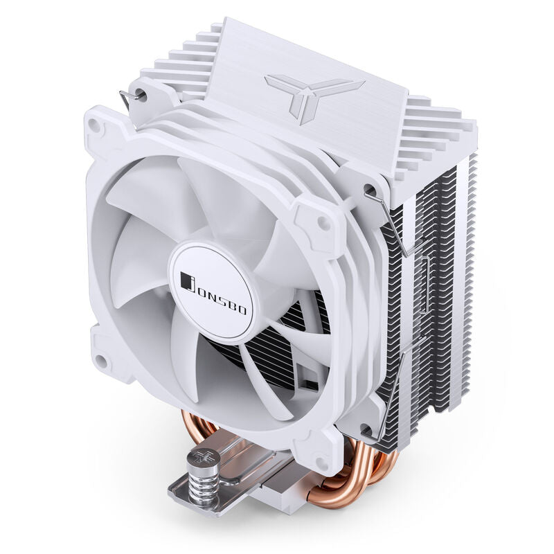 Nærbilde av vifte på Jonsbo CR-1400 E CPU-kjøler 92 mm PWM hvit