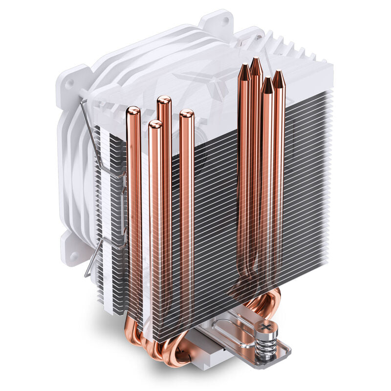 Jonsbo CR-1400 E CPU-kjøler 92 mm PWM hvit sett ovenfra