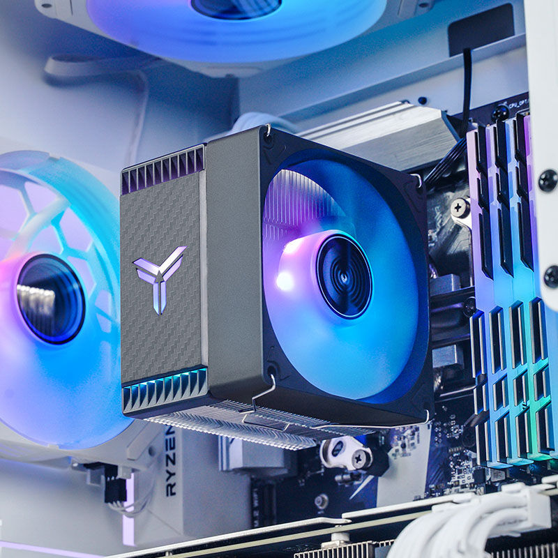 Sideprofil av Jonsbo CR-1400 EVO ARGB CPU-kjøler 92 mm