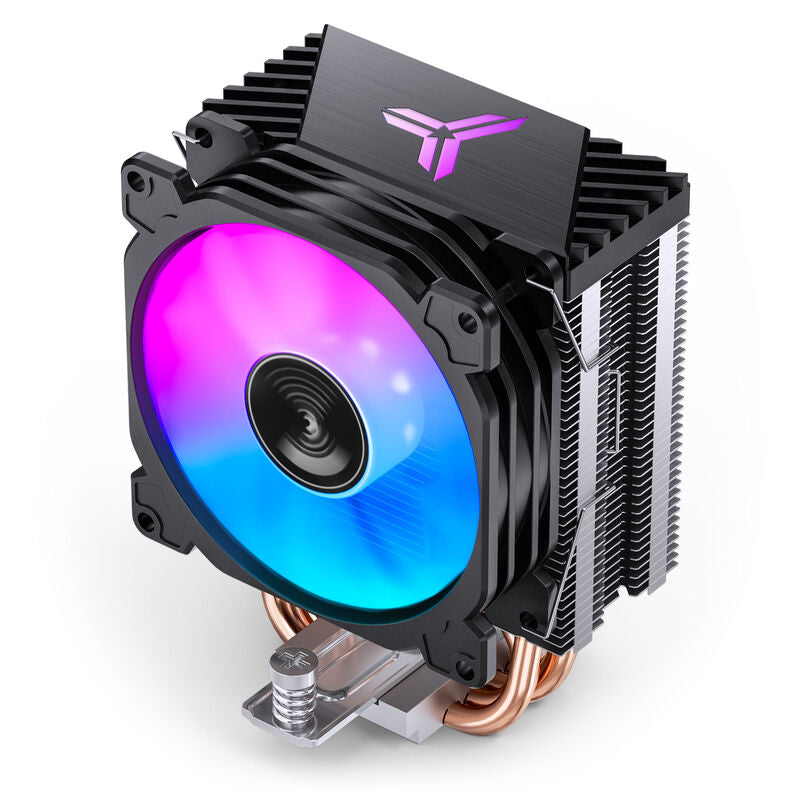 Montert Jonsbo CR-1400E CPU-kjøler 92 mm RGB svart i PC