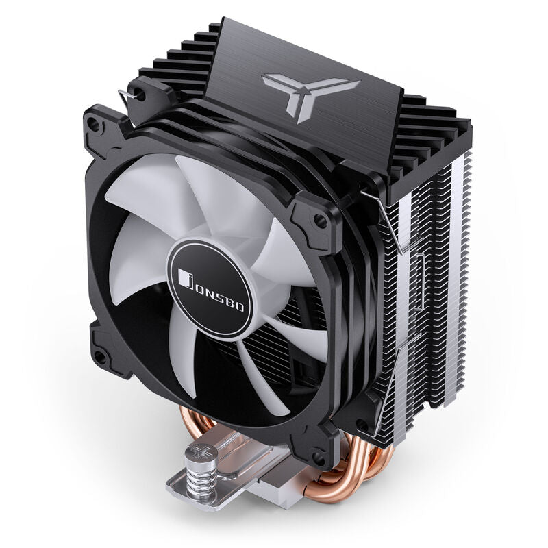 Nærbilde av Jonsbo CR-1400E CPU-kjøler 92 mm RGB svart vifte