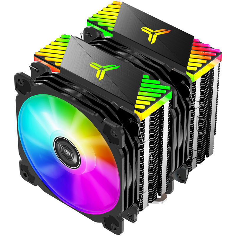 Detalj av Jonsbo CR-2000 GT CPU-kjøler dobbelttårn ARGB