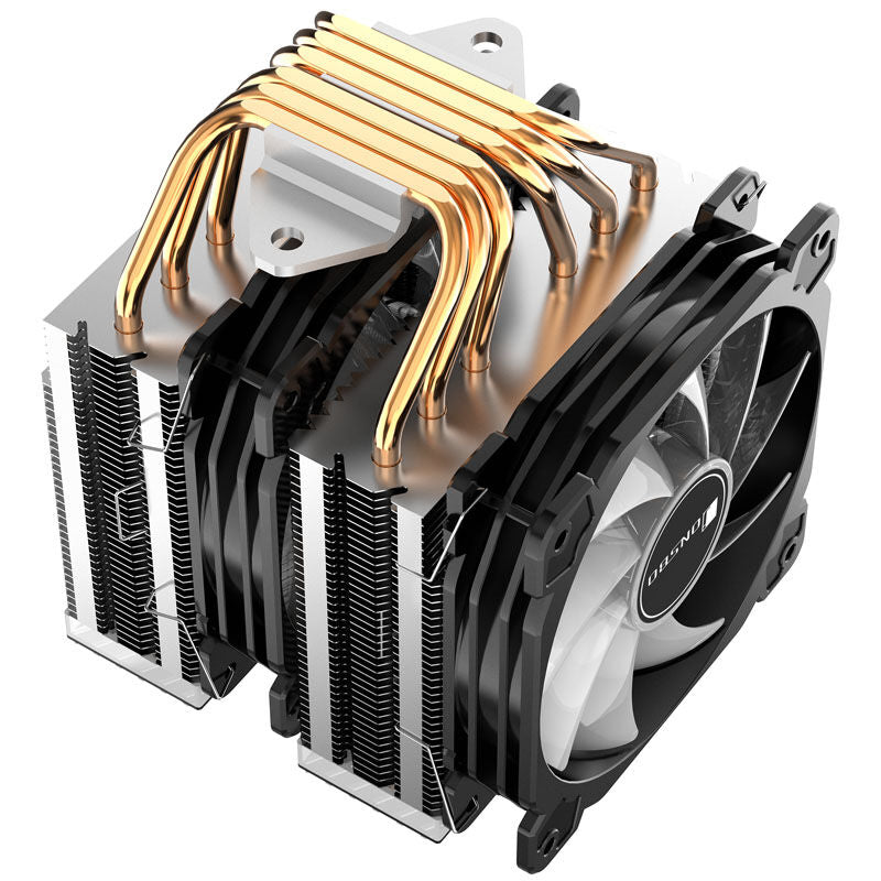 Montert Jonsbo CR-2000 GT CPU-kjøler dobbelttårn ARGB i PC