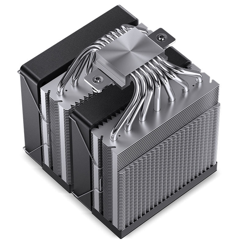Nærbilde av ARGB-belysning på Jonsbo CR-3000 CPU-kjøler dobbelttårn ARGB 2x 120 mm svart