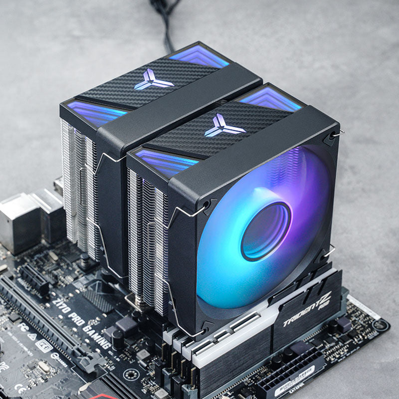 Jonsbo CR-3000 CPU-kjøler dobbelttårn ARGB 2x 120 mm svart med ARGB-kontroller