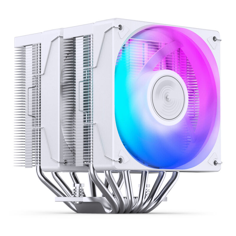 Jonsbo CR-3000E CPU-kjøler dobbelttårn RGB 120 mm hvit bakside