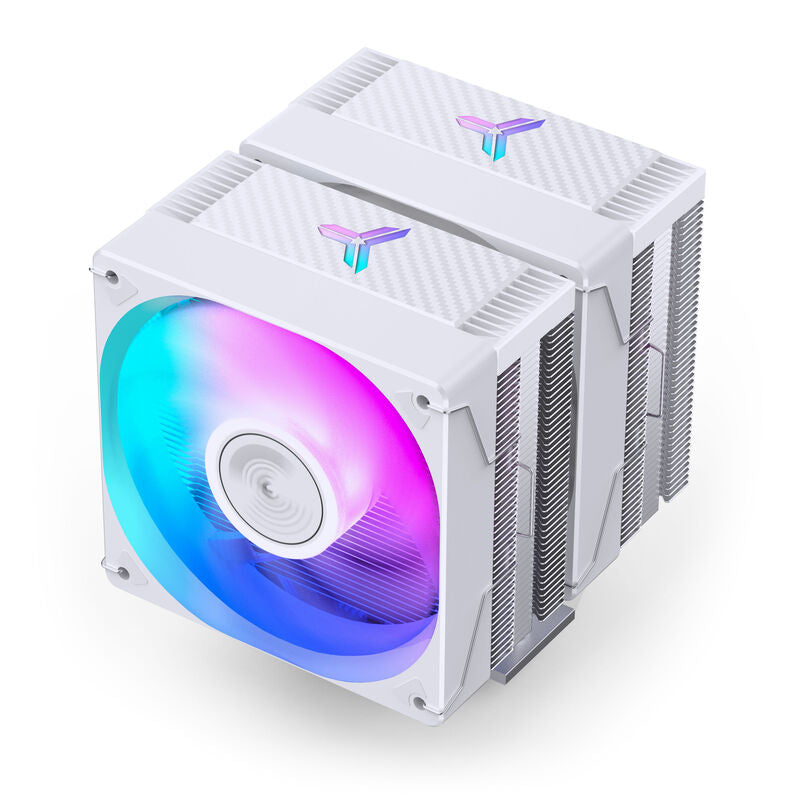 Jonsbo CR-3000E CPU-kjøler dobbelttårn RGB 120 mm hvit detalj av heatpipes