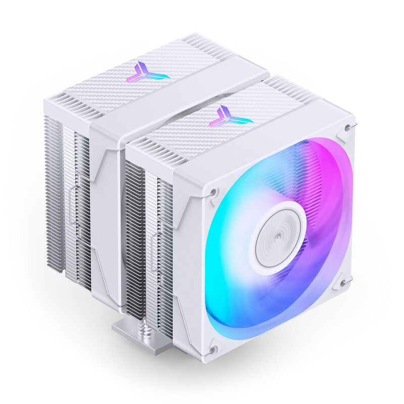 Jonsbo CR-3000E CPU-kjøler dobbelttårn RGB 120 mm hvit forfra