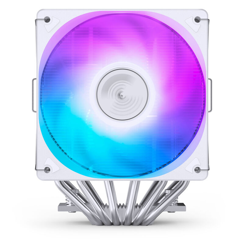 Jonsbo CR-3000E CPU-kjøler dobbelttårn RGB 120 mm hvit RGB-belysning detalj