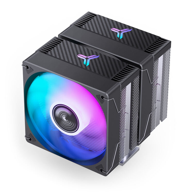 Jonsbo CR-3000E CPU-kjøler dobbelttårn ARGB 120 mm svart detalj av heatpipes