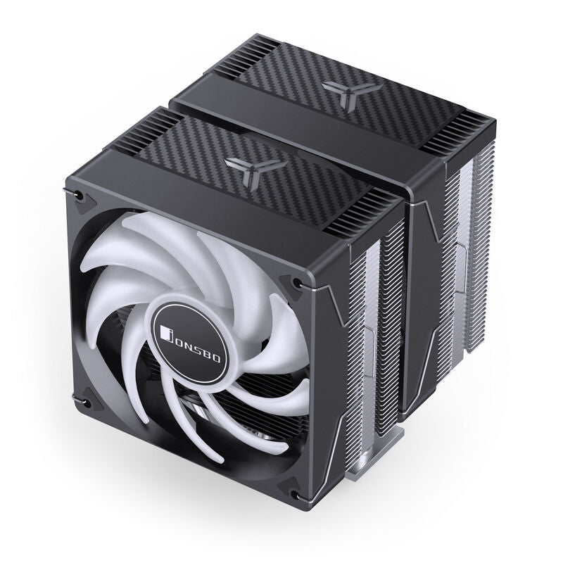 Jonsbo CR-3000E CPU-kjøler dobbelttårn ARGB 120 mm svart montert i PC