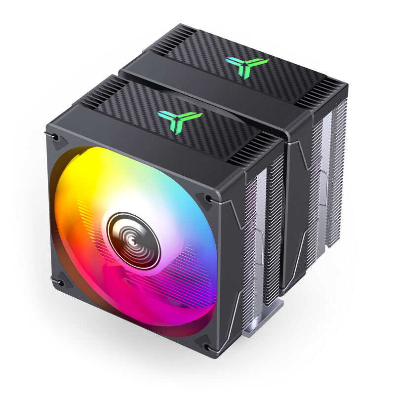 Jonsbo CR-3000E CPU-kjøler dobbelttårn RGB nærbilde av heatpipes