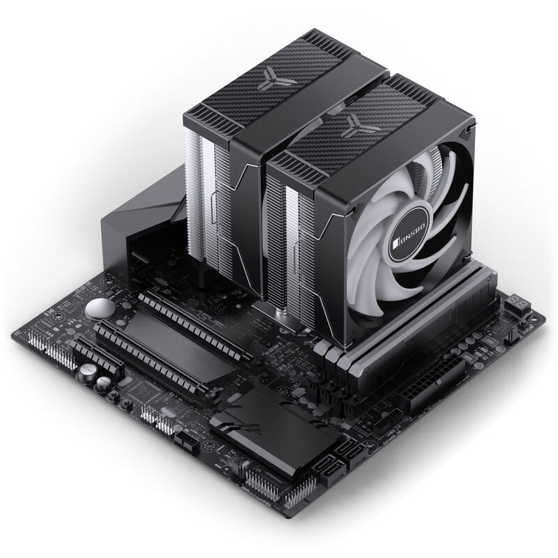 Jonsbo CR-3000E CPU-kjøler dobbelttårn RGB installasjonsdetalj