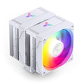 Jonsbo CR-3000E CPU-kjøler dobbelttårn RGB 260 W TDP hvit forfra