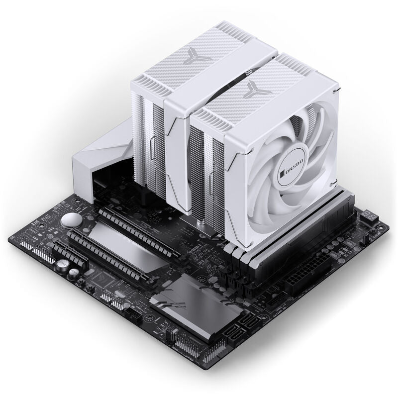 Jonsbo CR-3000E CPU-kjøler dobbelttårn RGB 260 W TDP hvit - Jonsbo