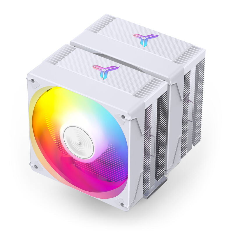Detaljbilde av Jonsbo CR-3000E CPU-kjøler dobbelttårn RGB hvit