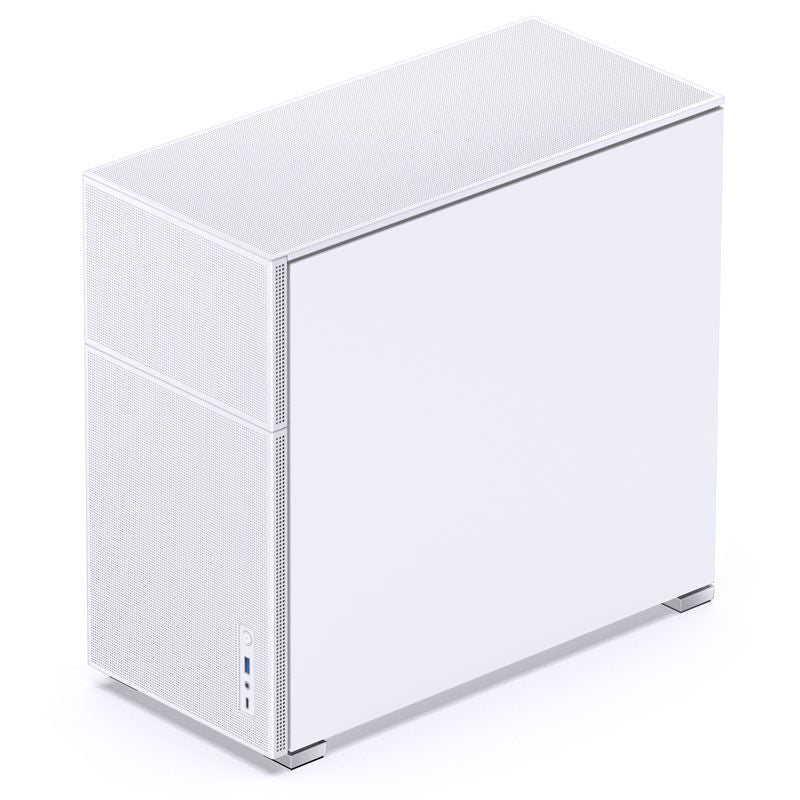 Detalj av mesh-front på Jonsbo D41 Mesh ATX kabinett midtårn herdet glass svart