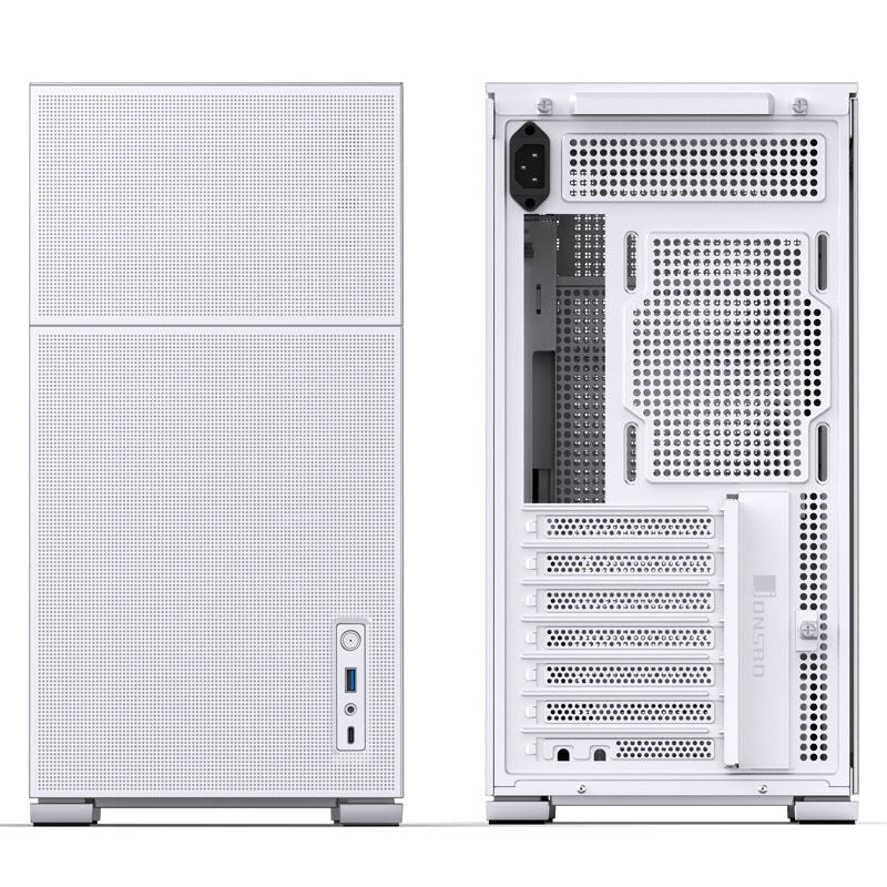 Jonsbo D41 Mesh ATX kabinett midtårn herdet glass svart montert i PC