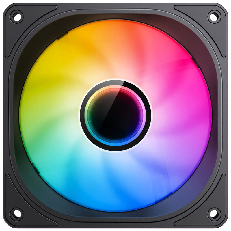 Jonsbo FR-606BR vifte 120 mm Reverse PWM RGB svart sideprofil