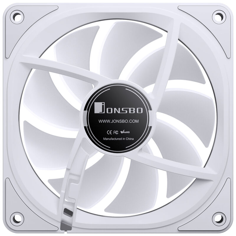 Jonsbo FR-606W PWM vifte 120 mm RGB hvit med kabler