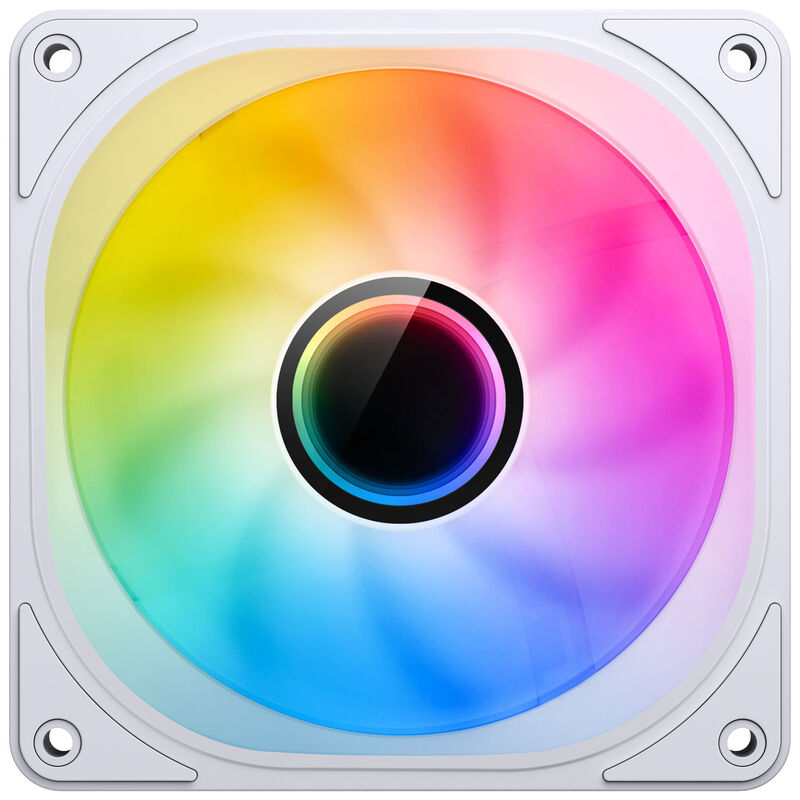 Jonsbo FR-606W PWM vifte 120 mm RGB hvit vinkelbilde