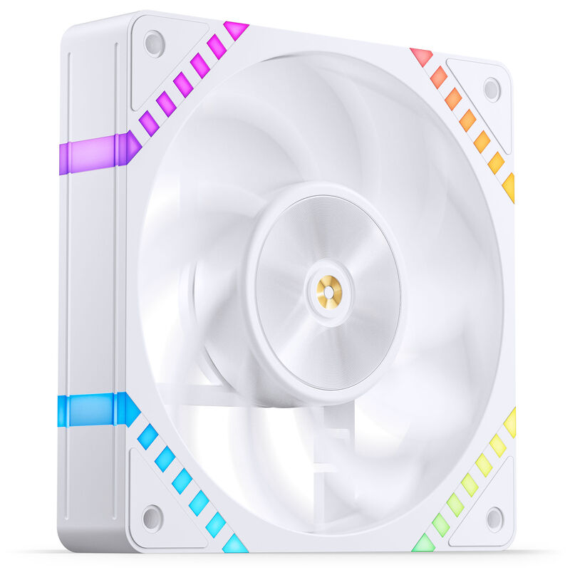 Jonsbo HF2-120 vifte 120 mm Reverse Blade PWM ARGB hvit forfra