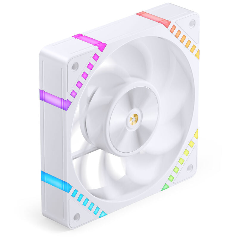 Jonsbo HF2-120 vifte 120 mm Reverse Blade PWM ARGB hvit bakside